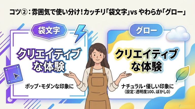 Canvaで文字を縁取りする方法！初心者でも1分でできる袋文字の作り方 - キューピットマーケティング