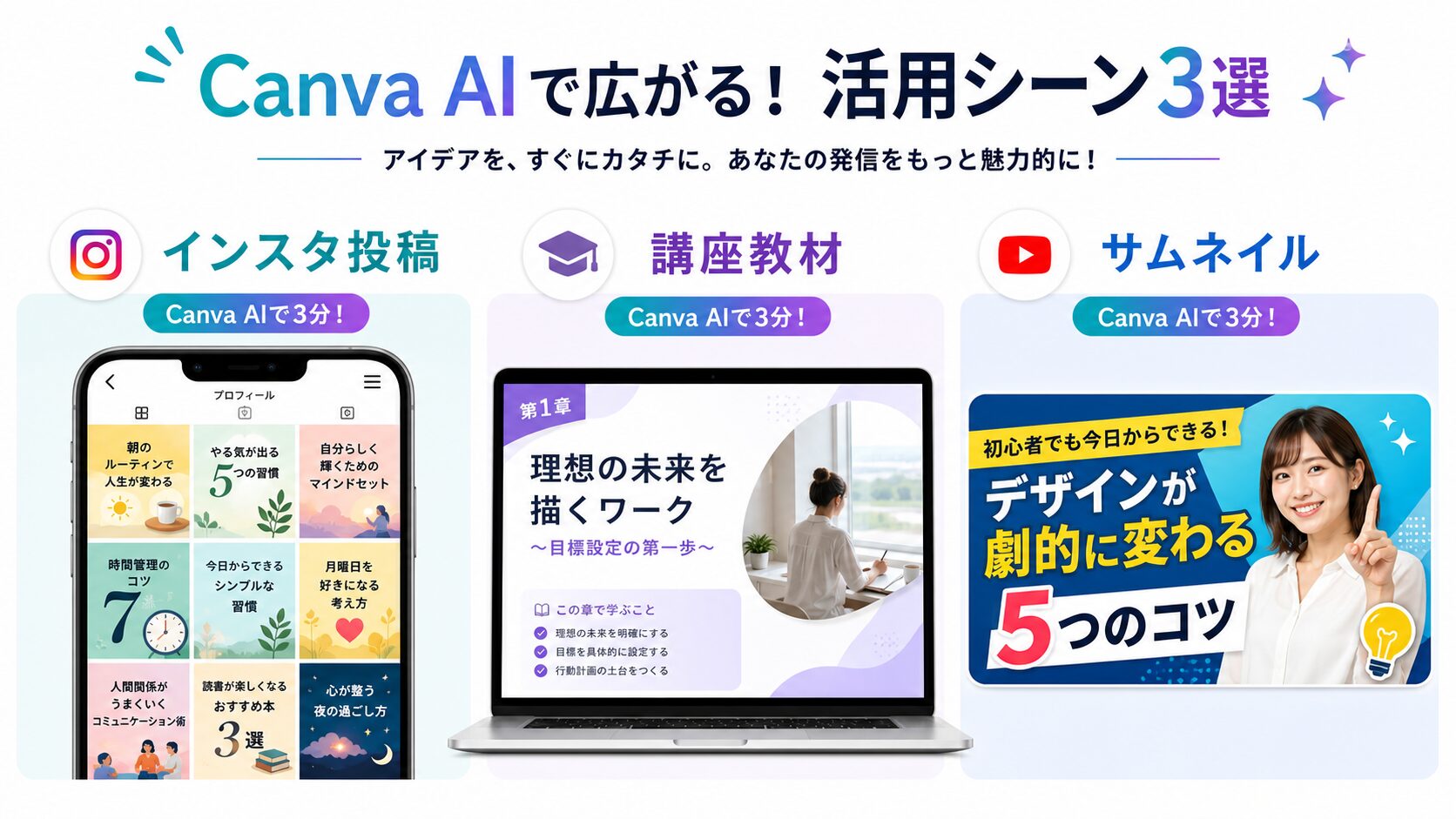 インスタ投稿・教材・サムネイルへの実践的な活用パターン