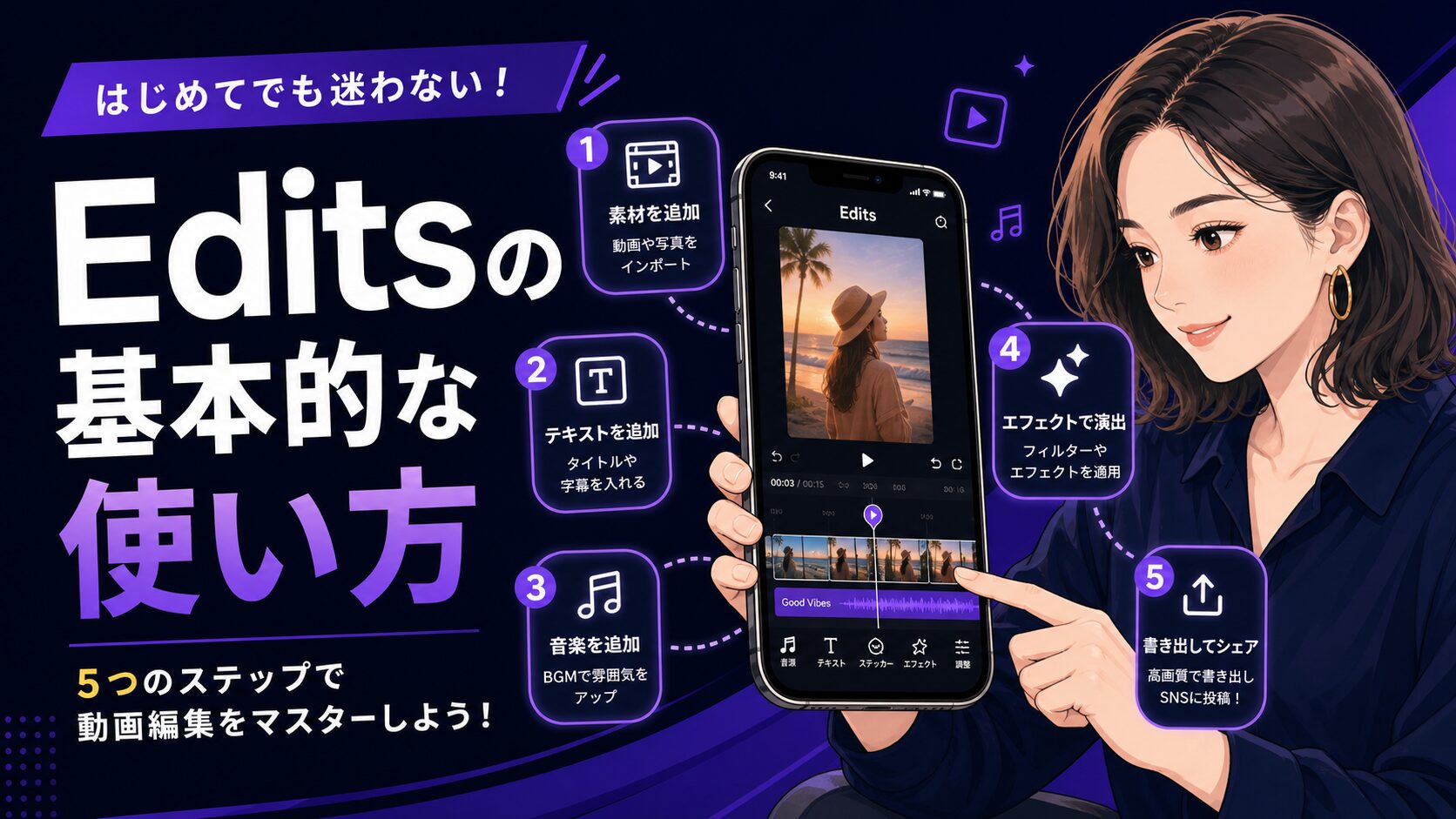 Editsの基本的な使い方【ステップ別】