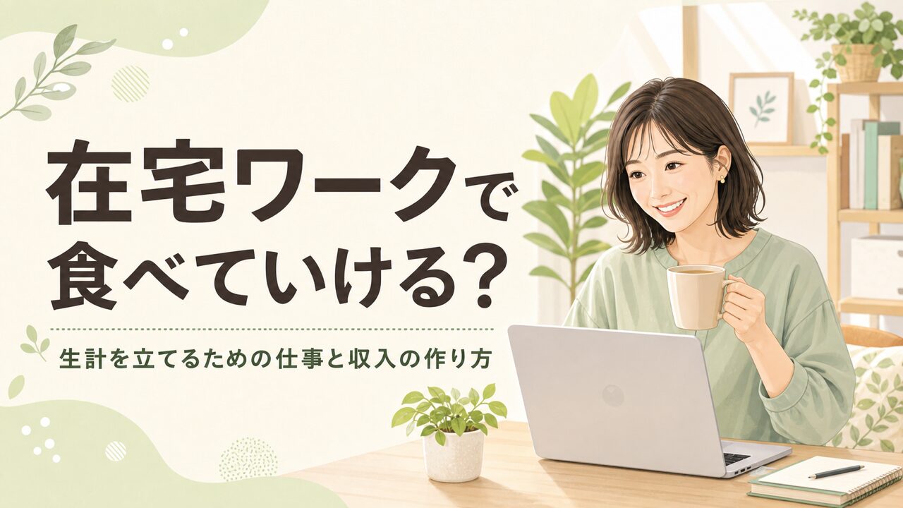 在宅ワークで食べていける？生計を立てるための仕事と収入の作り方