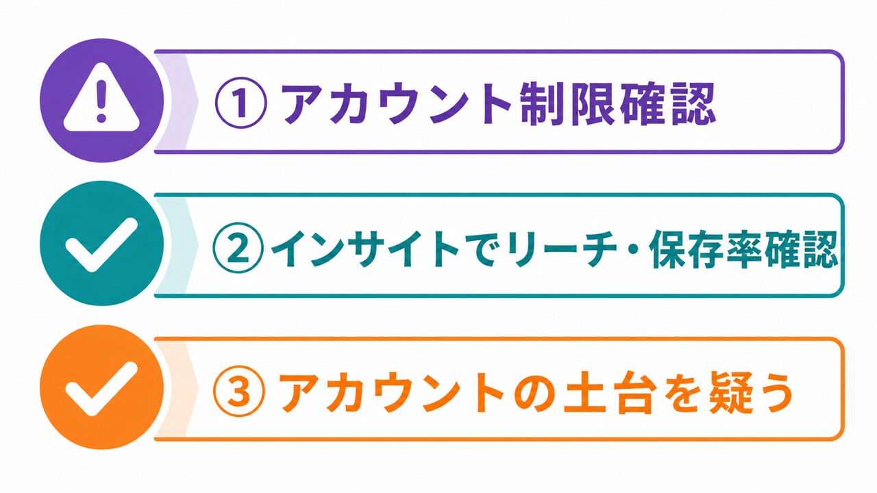 インスタが伸びないと感じたら最初に確認する3つのポイント