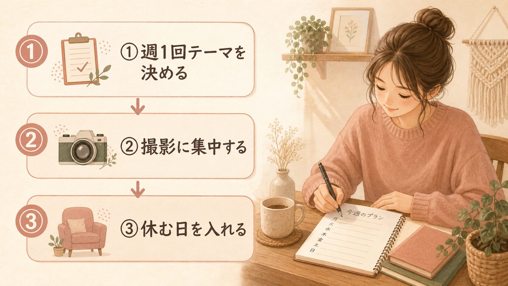 まとめて準備する仕組みで判断疲れを減らす