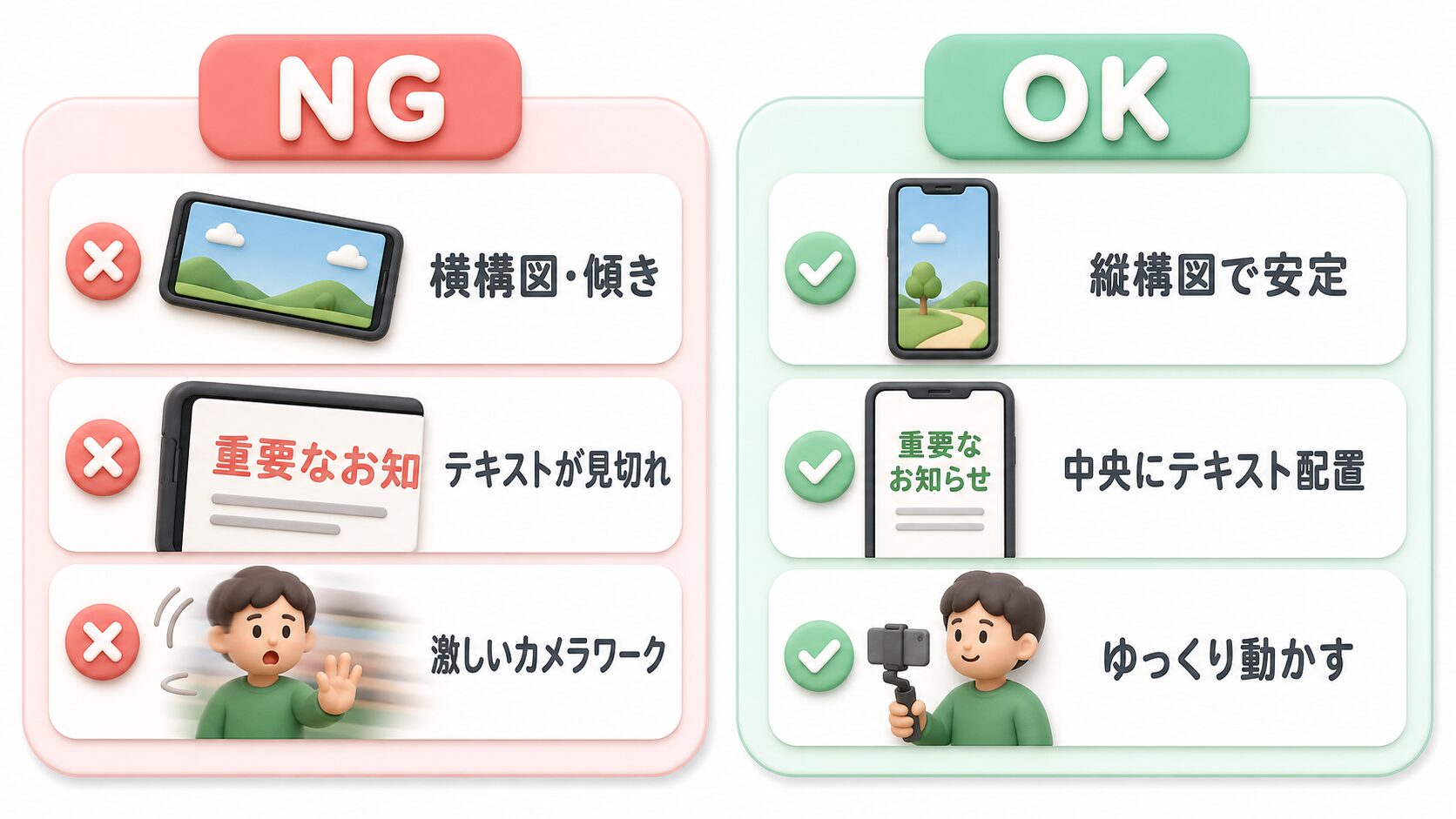 やりがちなNG撮影とその直し方