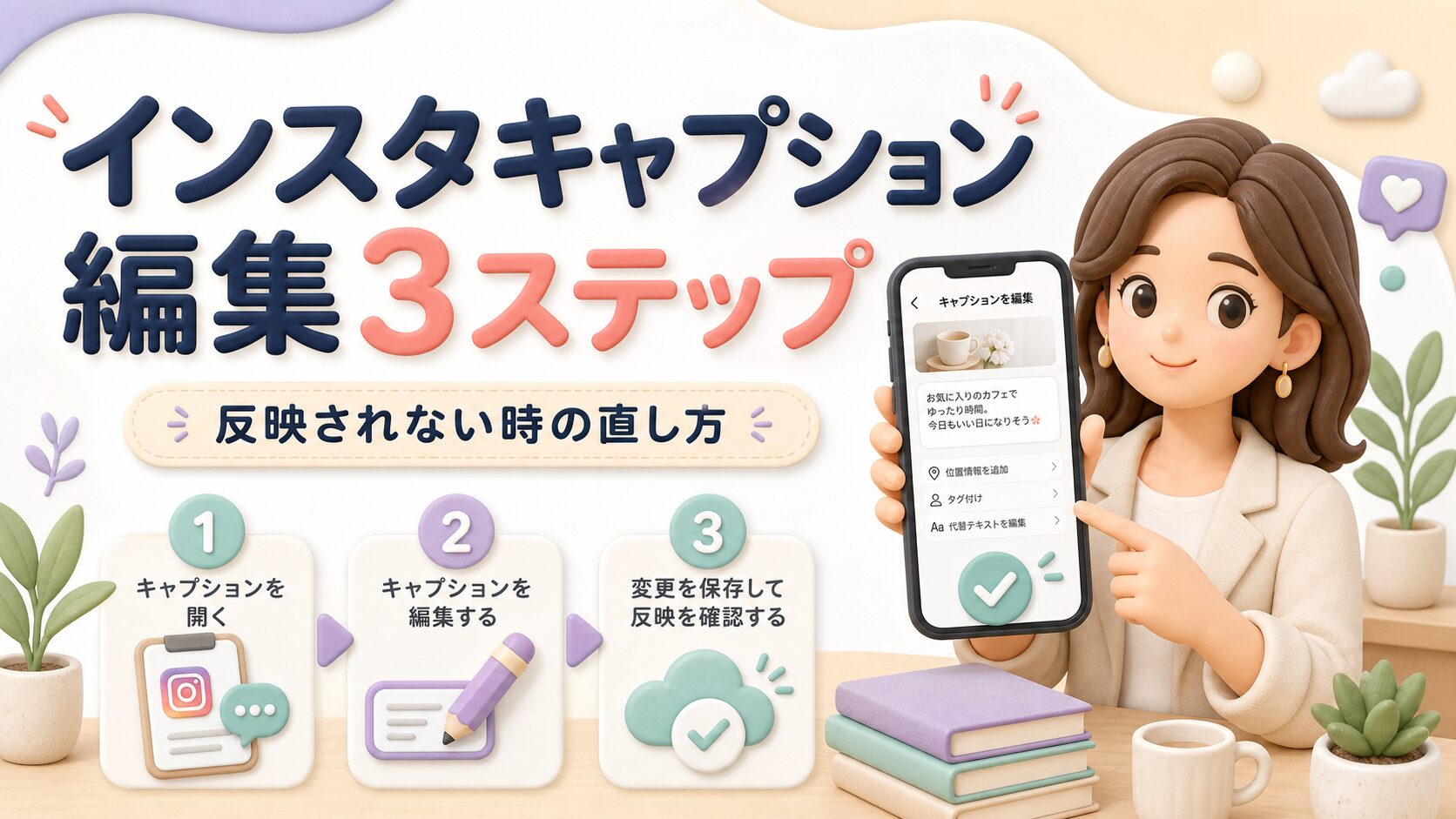 インスタキャプション編集の手順と反映されない時の直し方