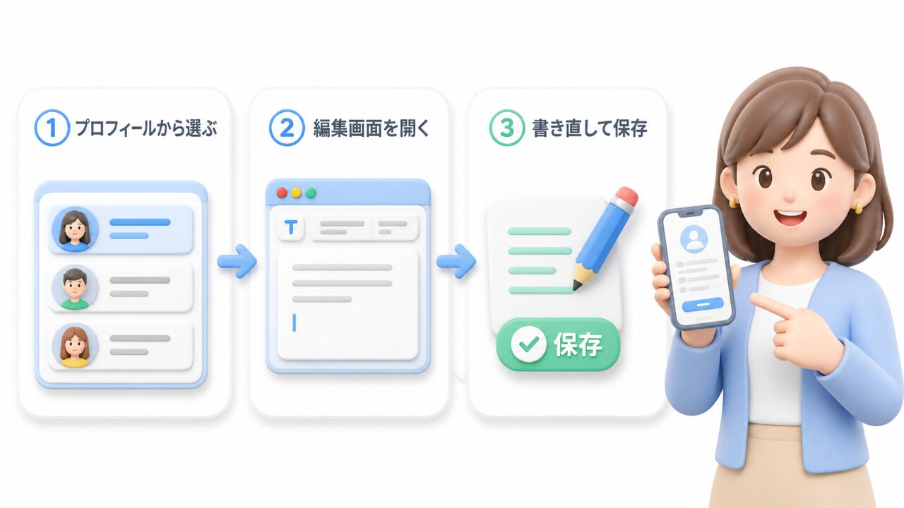 リール投稿後にキャプションを編集する手順
